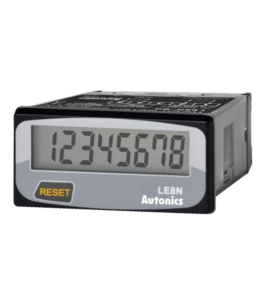 Autonics DIGITAL HOUR METER LE8N-BF Free voltage input - H level voltage: 24-240 VAC / 6-240 VDC / L level voltage: 0-2 VAC / 0-2.4 VDC