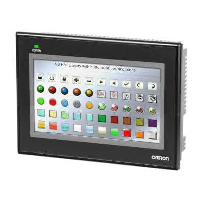 OMRON HMI 7" (Touch screen HMI, 7 inch WVGA (800 x 480 pixel), TFT color, Ethernet + USB Host)